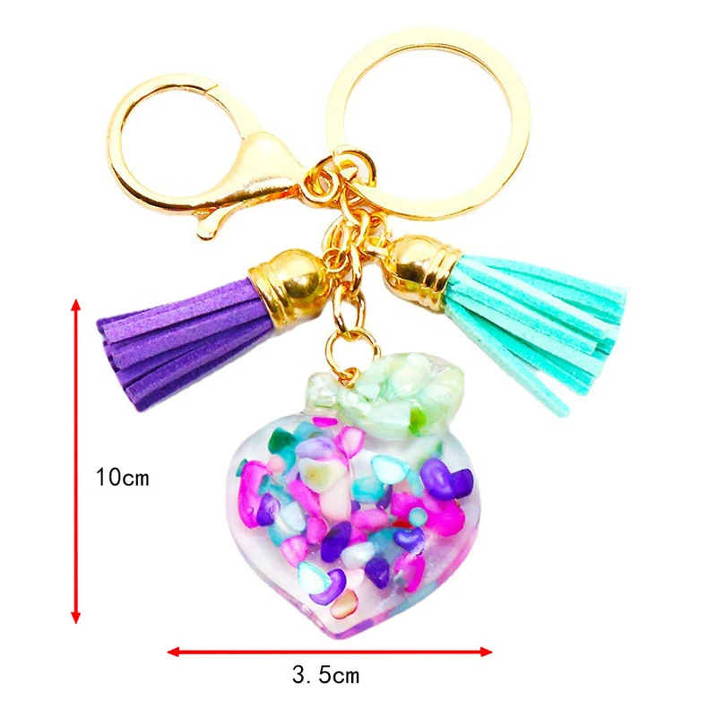 Прозрачный в форме сердца милый брелок новая мода для ключей творческий