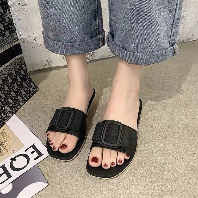 2021 Summer New Slippers Women Fashion All-match Casual Non-slip Net Red Explosion Soft Bottom Sandals and Slippers Women