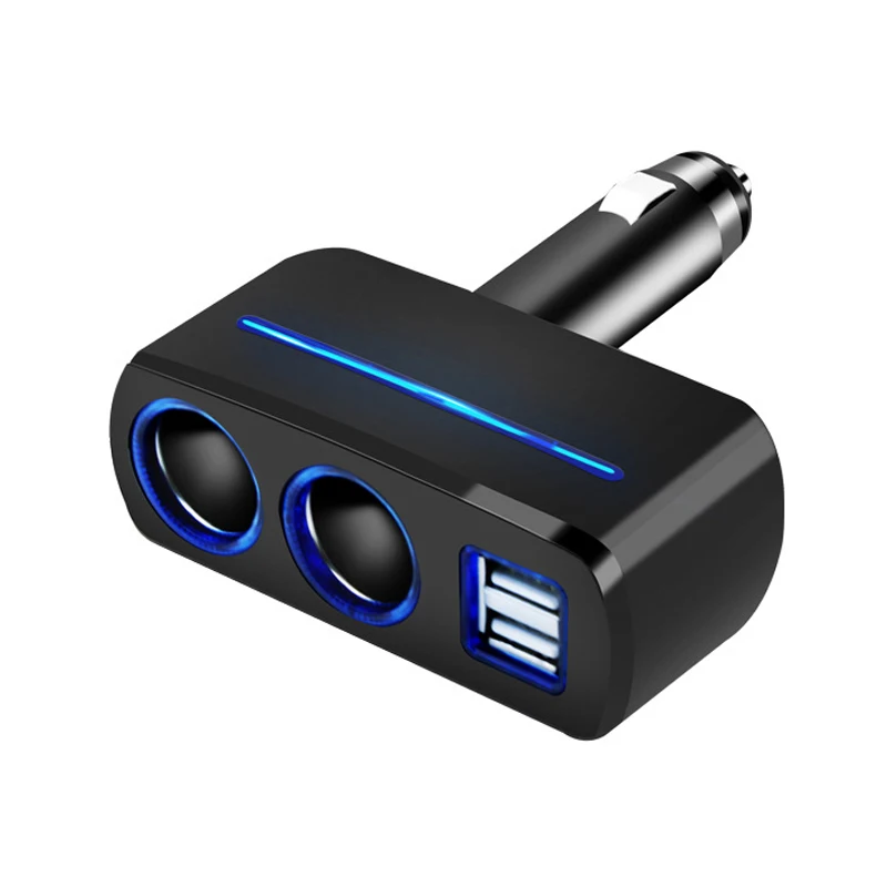 ACCNIC Универсальный 2-сторонний разветвитель авто прикуривателя Dual USB Автомобильное зарядное устройство Зарядное устройство гнездо адаптера питания 2.1A/1.0A 80 Вт сплиттер Зарядное устройство 12V