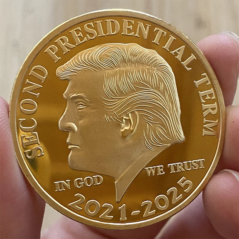 

"Collectible coins" American Donald Trump gold commemorative coins Trusted second president Trump 2021-2025 crafts