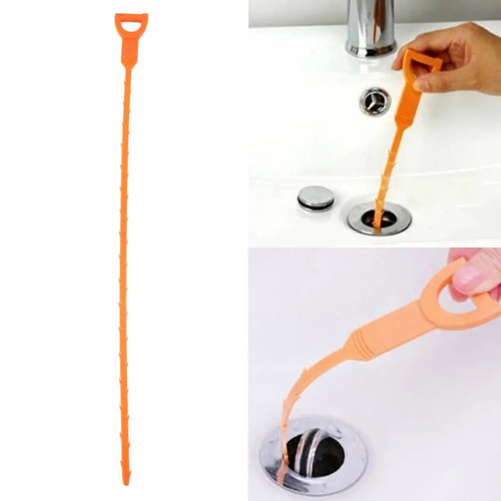 1pcs Snake Shaped Sink Cleaner Bathroom Toilet Kitchen Drain Removes Clogged Hairs Cleaning Brush for Home Popular New | Дом и сад