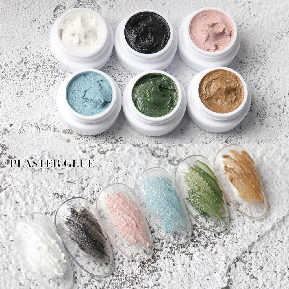

80% Hot Sale ！！！20g Women 3D Nail Art Plaster Black White Colorful Manicure Decor, Long Lasting, Painting Carved Gel DIY Decor