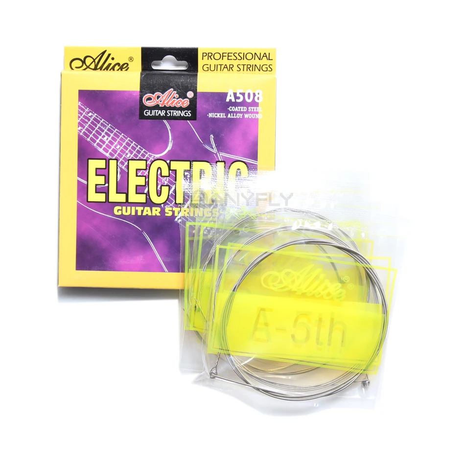 original alice a508 elektrische gitarre saiten 1st 6th vollen satz saiten licht super licht nickel wound stahl core gitarre teil free global shipping