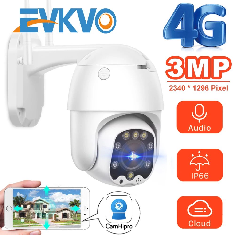 

Беспроводная камера видеонаблюдения 3 Мп, 3G, 4G, поддержка Sim-карты, Wi-Fi, PTZ, IP, 1296P, HD, Двухсторонняя аудиосвязь