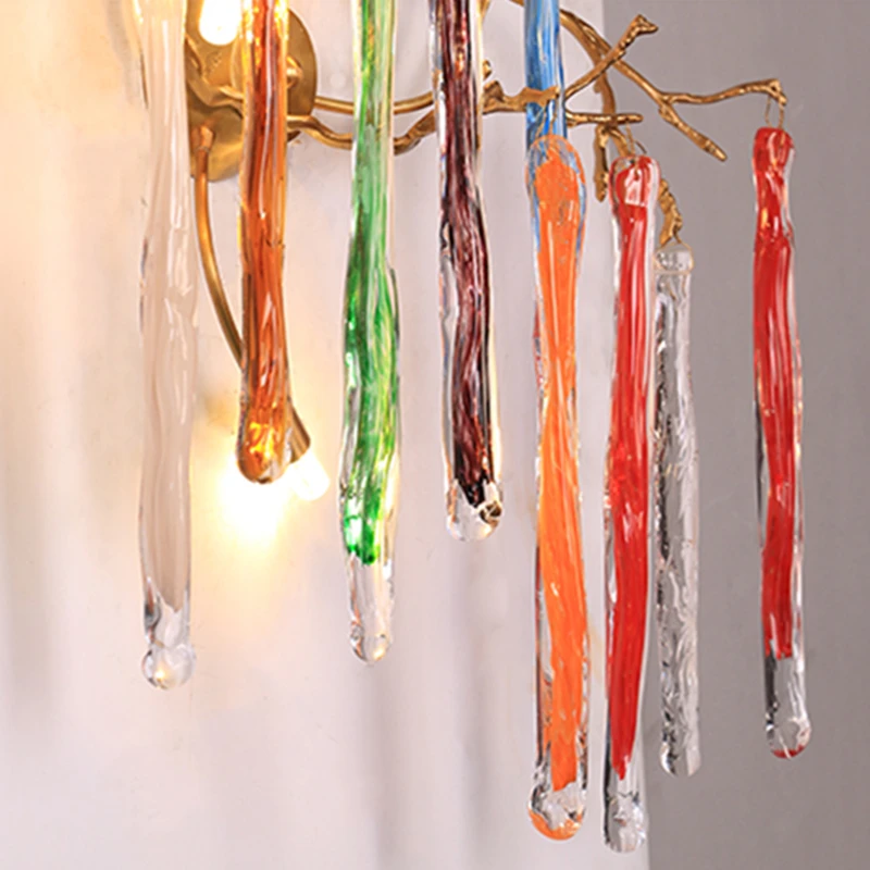 Современный настенный светильник светодиодный роскошный медный арт латунная