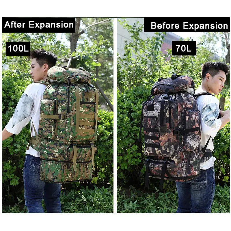 

Large Military Backpack Molle Camping Bag Rucksack Tactical Backpacks Men Hiking Climbing Travel Outdoor Sport Bags Rucksack