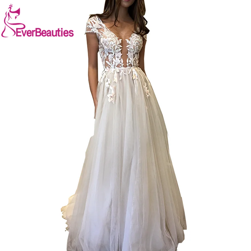 Богемные Свадебные платья 2020 повседневные свадебные фатиновое платье с