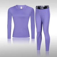 thermal underwear for women long winter elastic sports sets women warm two piece set tracksuit thermal underwear