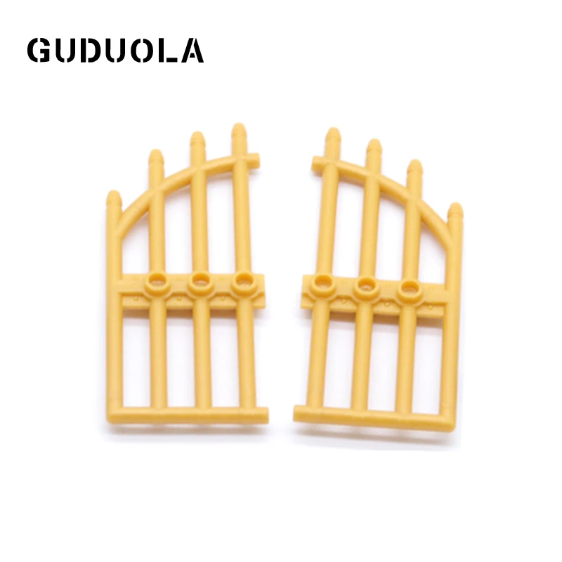 Guduola-Puerta de bloque de construcci&oacute;n arqueada con barras, 1x4x9, 42448, ladrillo especial, MOC, juguetes educativos de construcci&oacute;n, 10 unids/lote-2