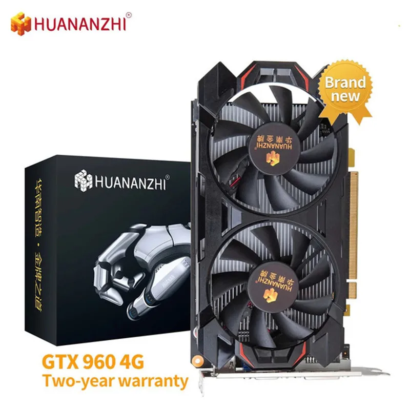 HUANANZHI GTX960 4G 2G 750 бит новая Оригинальная видеокарта GDDR5 GTX 960 1050 процессор видеокарты