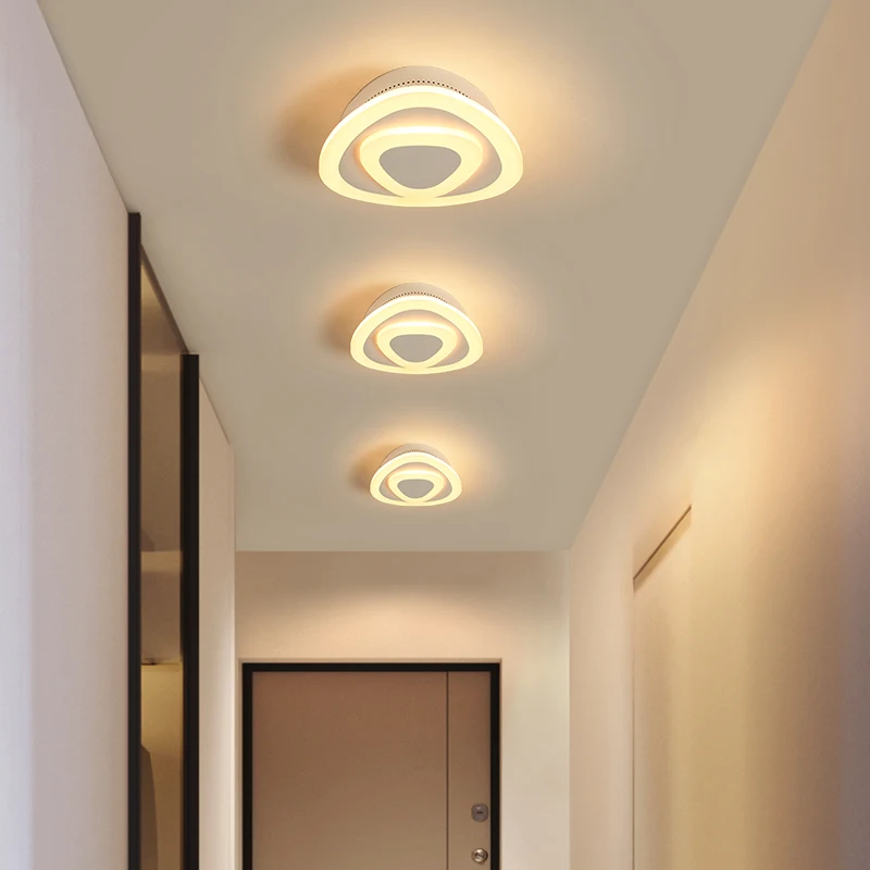 Современные круглые потолочные светильники OUFULA простой и модный декоративный