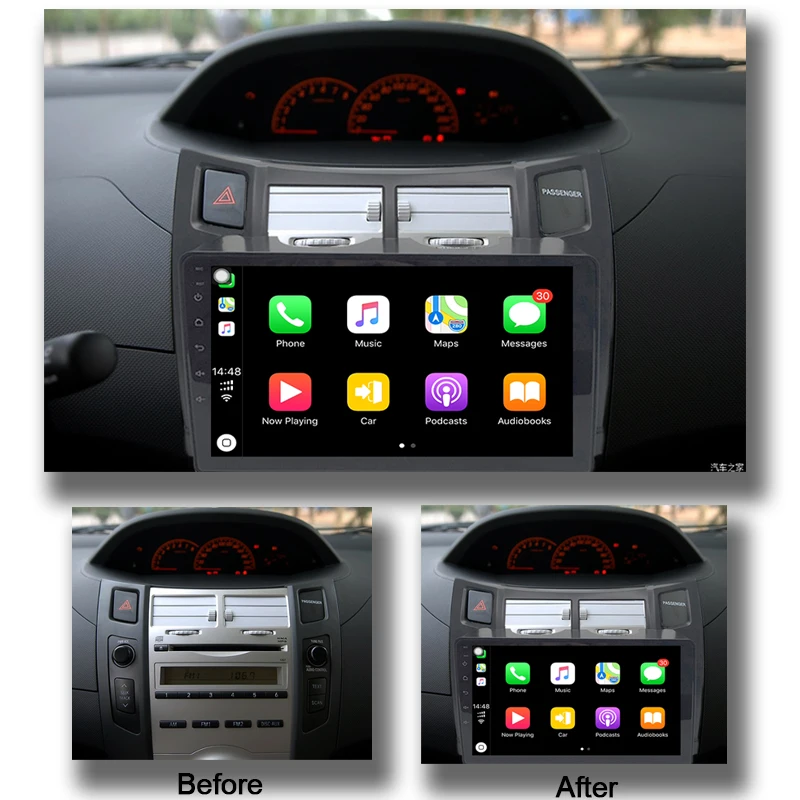 COHO For TOYOTA Yaris 2008 Gps Navigation Stereo Multimedia Radio Car Android 10.0 8-Core 6+128G | Автомобили и мотоциклы