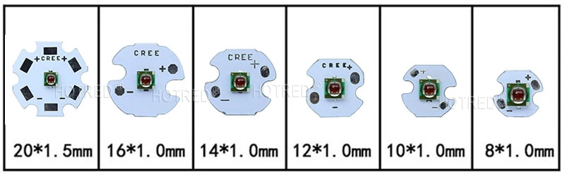 10 шт. Cree XPE XP-E R3 1-3 Вт 3535 красный светодиодный эмиттер красный 620-625nm светодиодный растения растут излучатель с 20/16/14/8 мм печатной платы