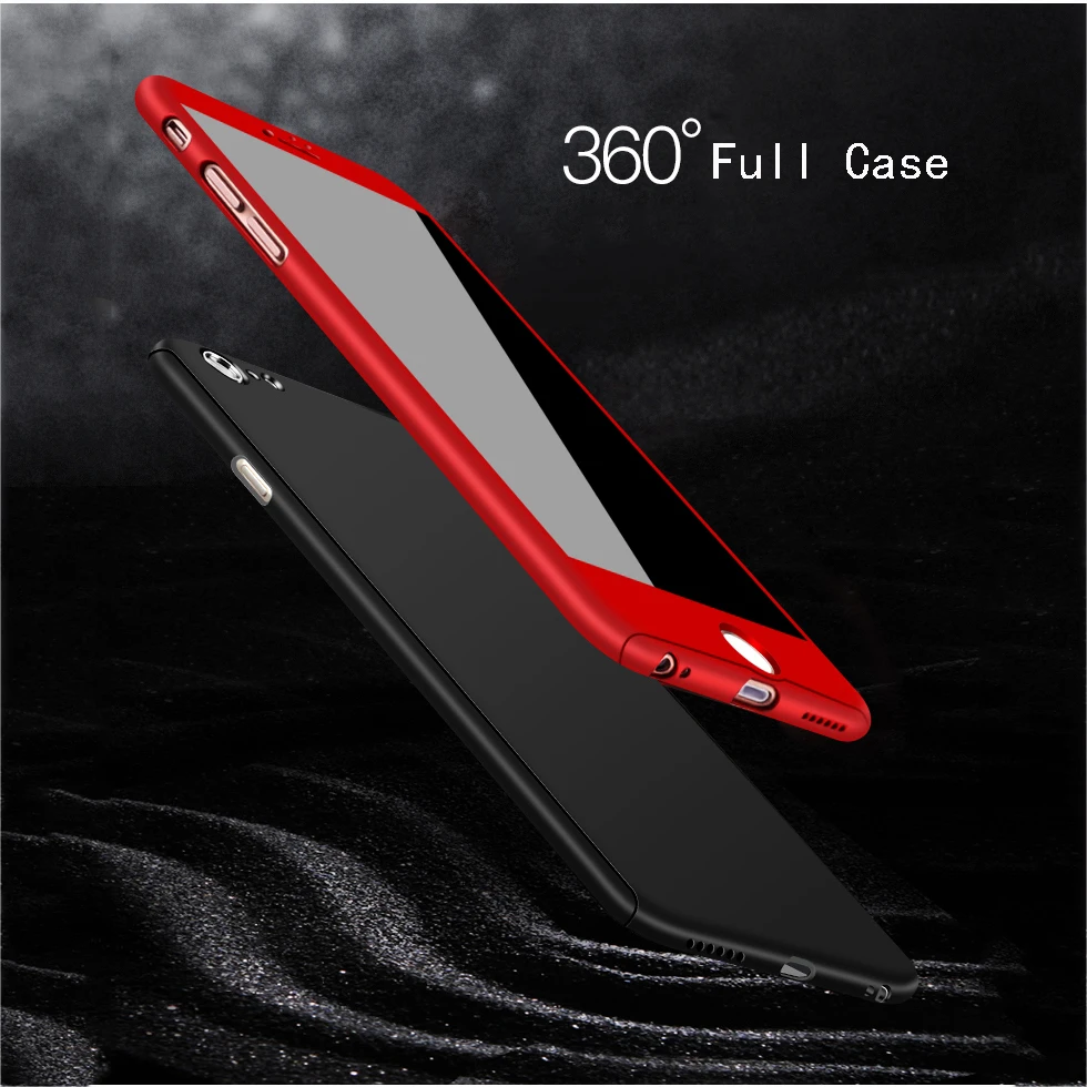 360 Полный чехол для телефона для iPhone XS Max XR XS X 8 7 6 6S Plus 5 5S SE PC защитный чехол для iPhone 8 Plus чехол s со стеклом