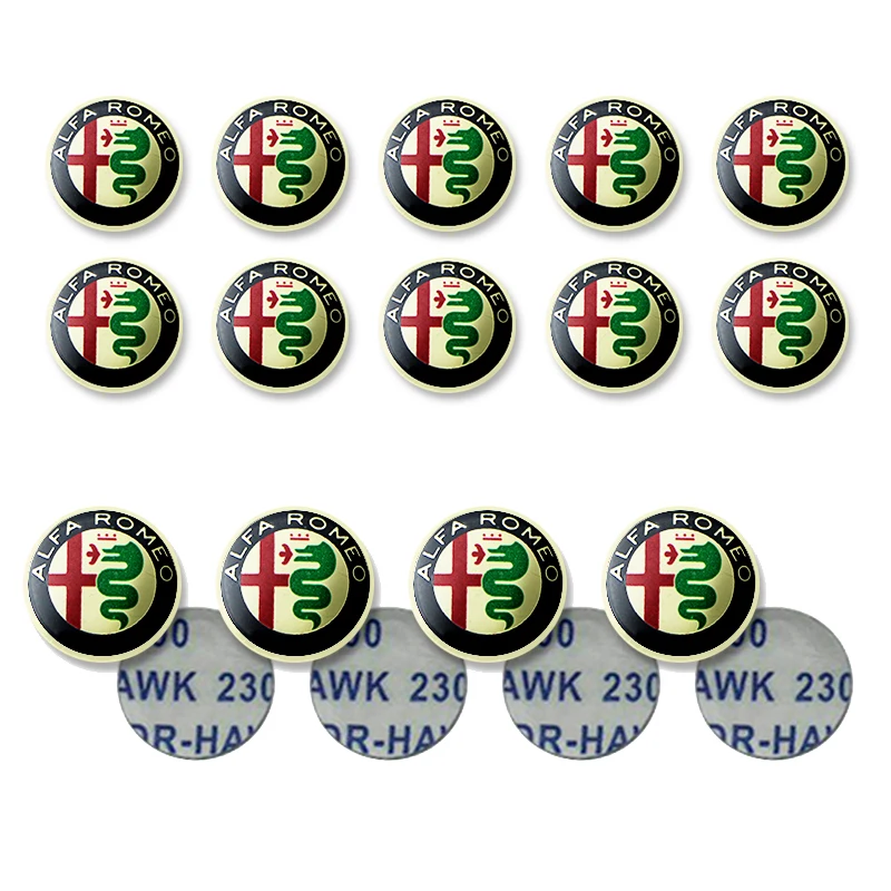 Маленькие наклейки с логотипом автомобиля 10 шт. для Alfa Alpha Romeo 159 147 156 Giulietta Mito