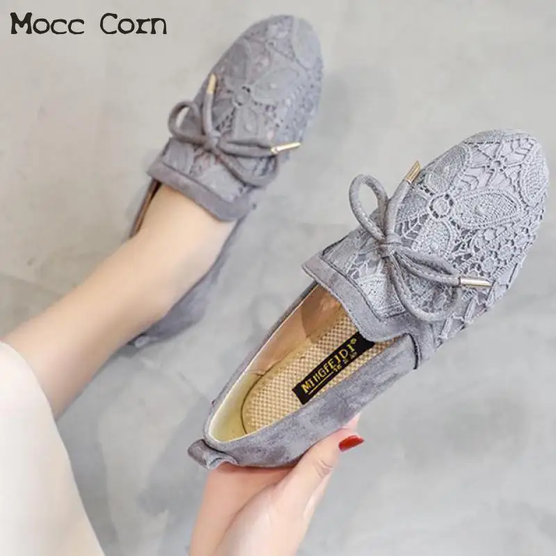 Женские Летние балетки с бантом на плоской подошве женские лоферы без застежек