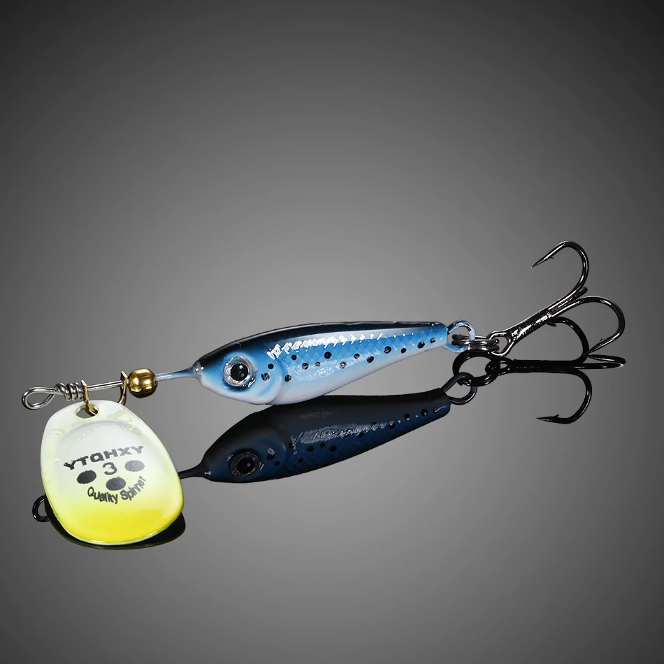 1pc Rotating Metal Spinner Fishing Lures 11g 15g 20g Sequins Iscas Artificial Hard Baits Crap Bass Pike Treble Hook Tackle