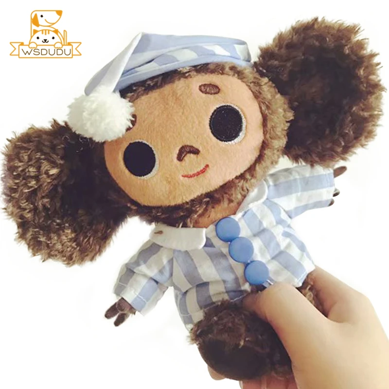 Симпатичная обезьяна Чебурашка русская плюшевая игрушка глаза с большими ушками