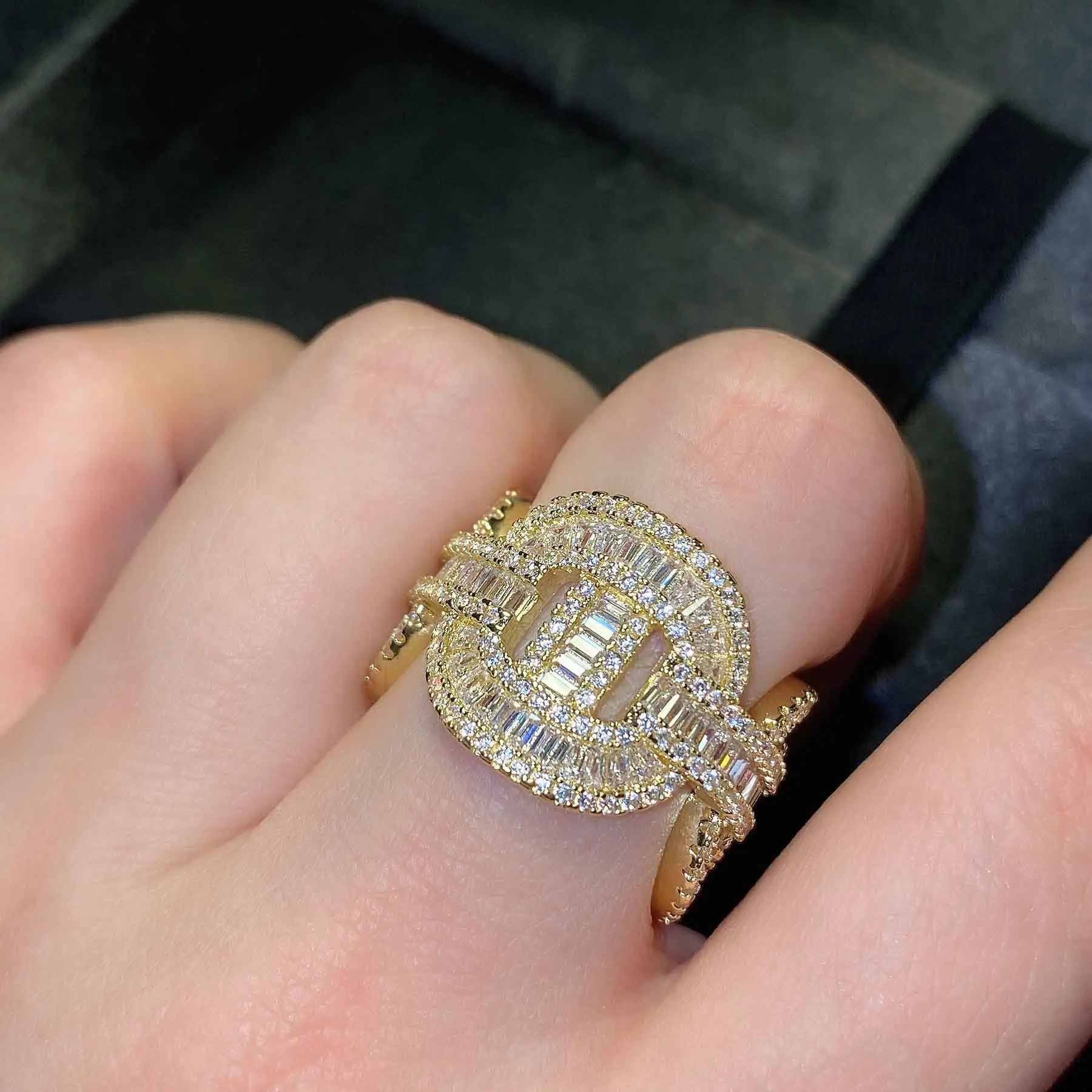 

Оригинальный Роскошный 14k Золотое кольцо с бриллиантом для женщин Фирменное ювелирное изделие, подарок в стиле хип-хоп/рок-кольца модные аксессуары Anillos Mujer