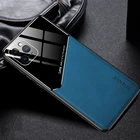 Ударопрочный автомобильный Магнитный чехол из искусственной кожи для iPhone 12 11 Pro Max SE 2020 12 Mini XS XR X 8 7 6s 6 Plus, защитный чехол