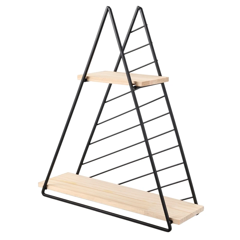 Железная настенная декоративная полка тройная угловая для гостиной спальни