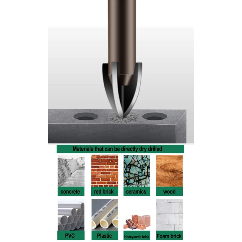 

Hot 7Pcs Cemented Carbide Drill Bit Tools Multifunction Bits for Ceramic Tile Concrete Brick Wall Glass