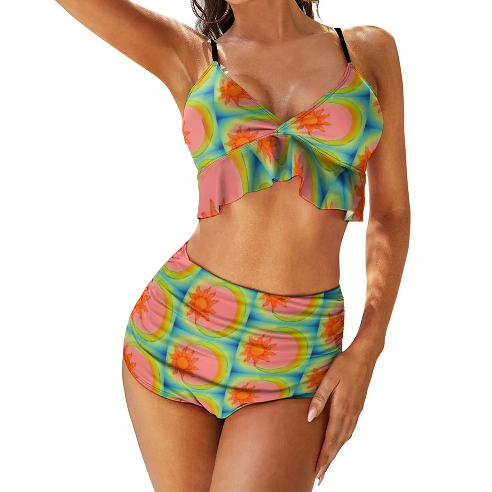 

Soy Luna Bikini Swimsuit V Shape Teenager Swimwear New Trendy Sport 2 Piece Bathing Suit