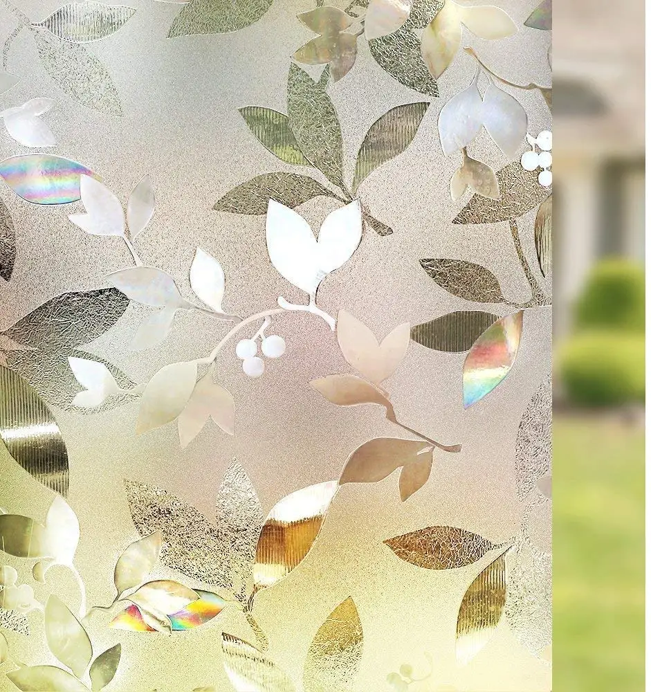 Privacy Window Film Rainbow Flower Static Cling Sliding Glass Door Non Adhesive Anti UV for Home Decoration | Дом и сад