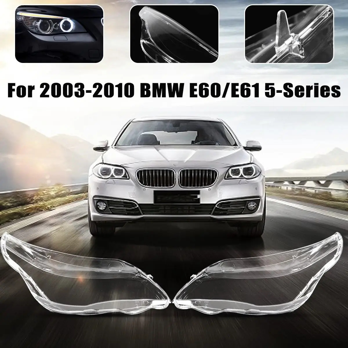 

Прозрачный чехол для автомобильных фар BMW E60 E61 5-Series M5 2003-2010