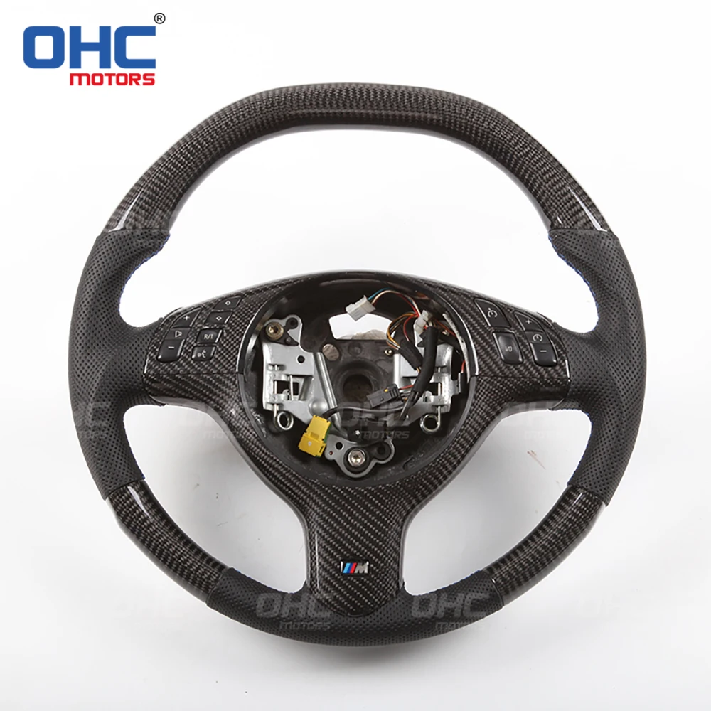 

100% Real Carbon Fiber Steering Wheel compatible for M3 E46