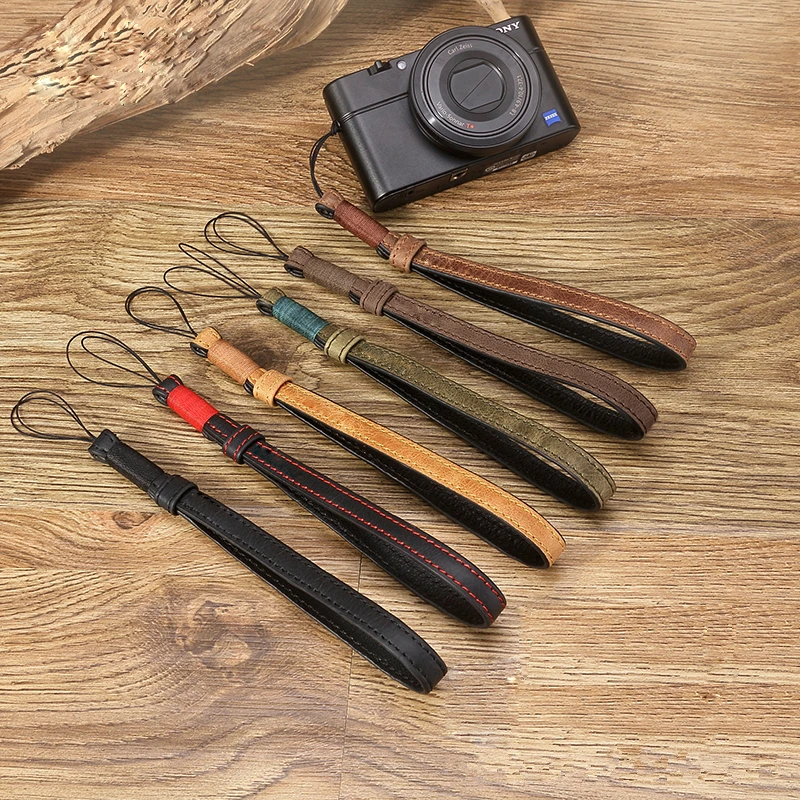 

Original Genuine Leather Camera Wrist Straps DSLR Hand Lanyard for Sony RX100/M2/M3/M4/M5/M6/M7 Ricoh GR2/GR3