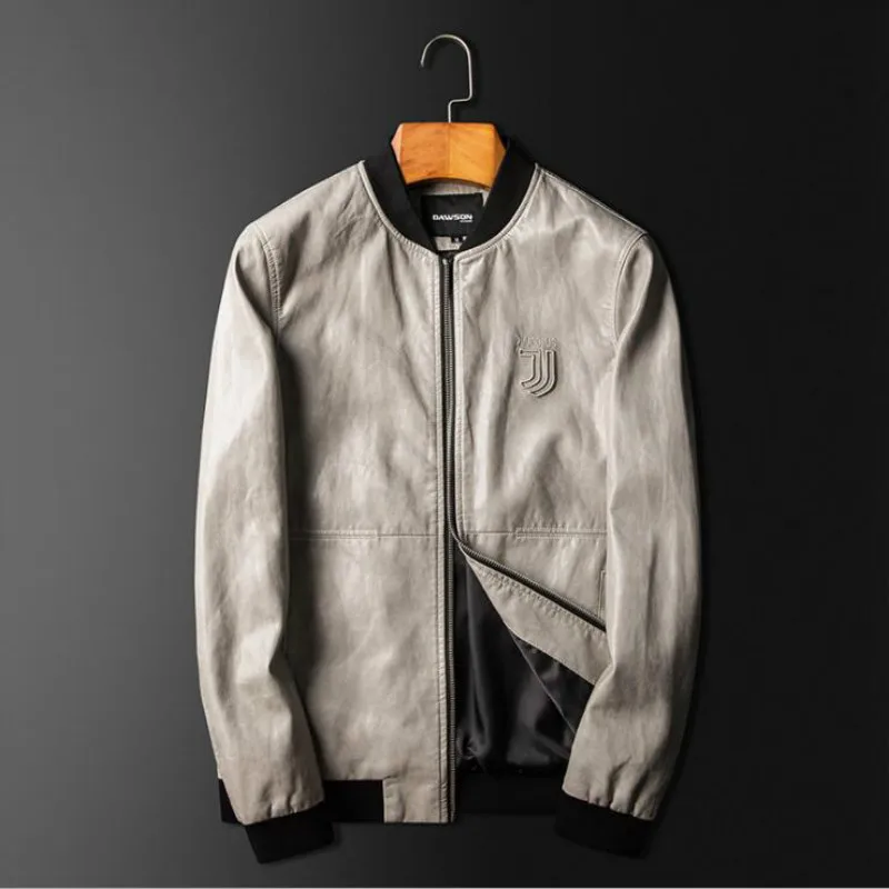 

Новая Осенняя мужская мода Chaquetas En Cuero Casaco мужская куртка из искусственной кожи мужская одежда с Бейсбольным воротником мужское повседневно...