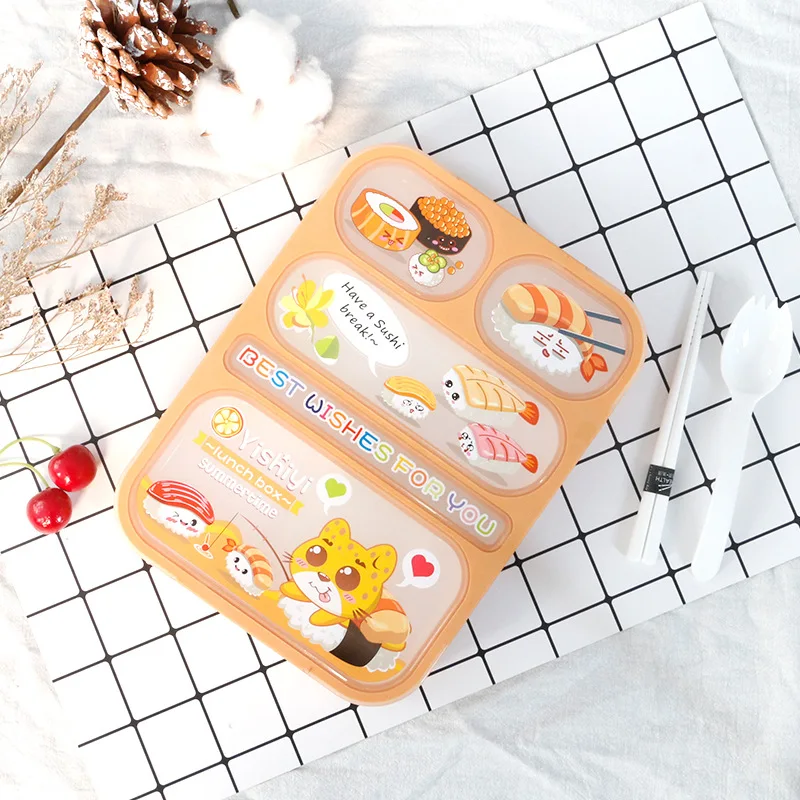 

1000ML Child Lunch Box High Capacity Tableware Food Container Travel Hiking Camping Office School Leakproof Portable Bento Box