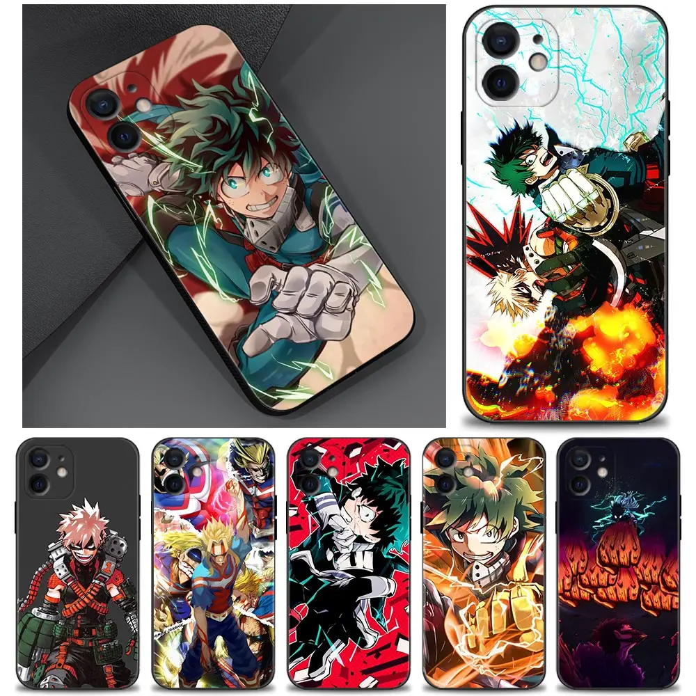 

Case For iPhone 11 13 12 Pro Max XS XR X 8 7 6s 6 Plus 7 8 5 5S Soft Cover Fundas Silicone Capa Shell My Hero Academia Anime