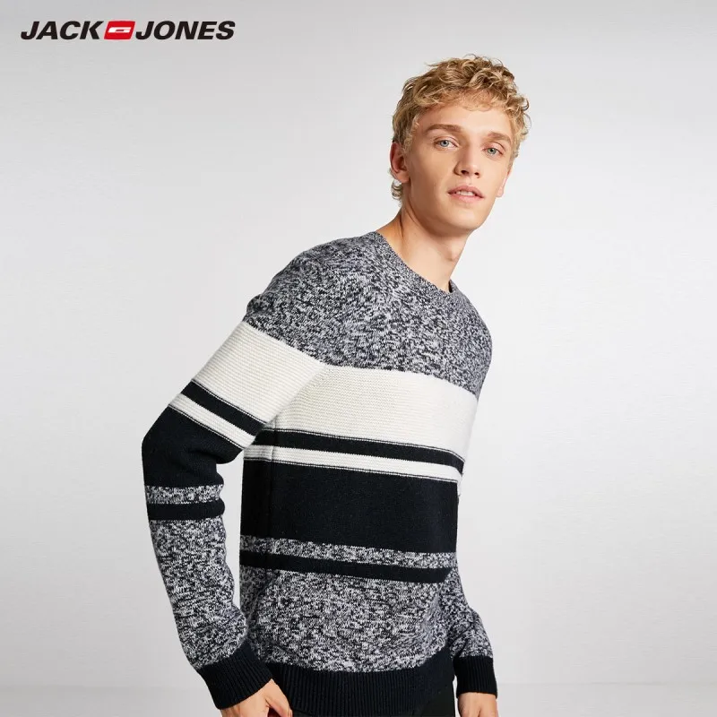 JackJones мужской полосатый свитер пуловер Топ Мужская одежда 218325517