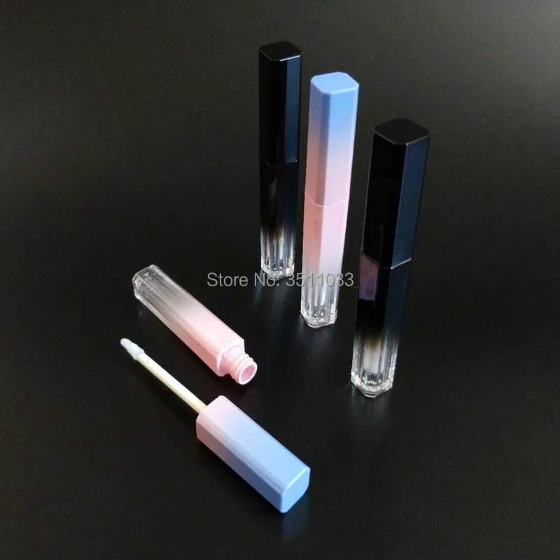 3 5 мл розовый синий градиент пластиковый для губ блеск трубка кассик черный