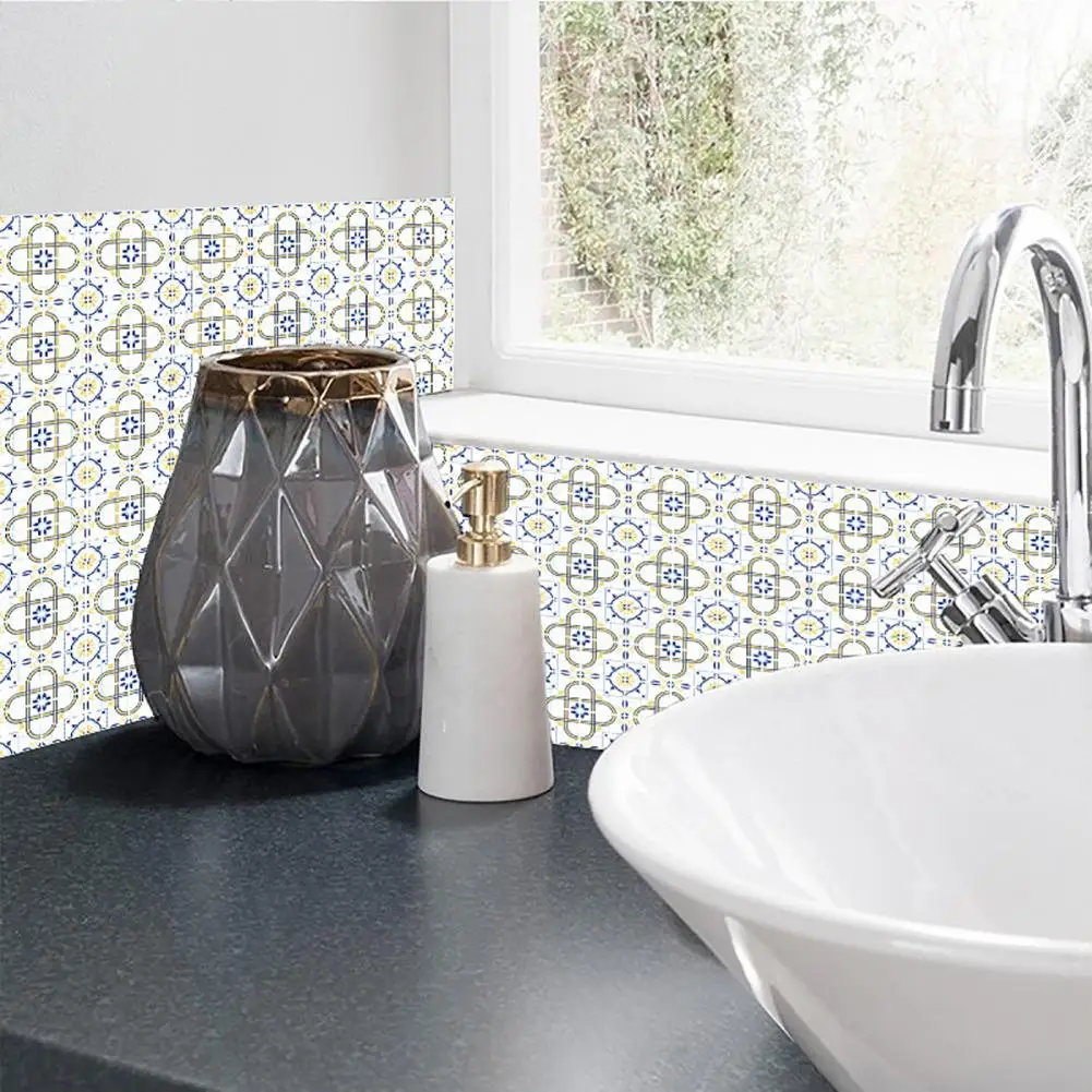 6 шт. самоклеящиеся наклейки на пол из ПВХ с геометрическим принтом | Дом и сад