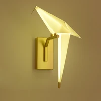 led postmodern iron acryl love gold black bird led lamp led light wall lamp wall light wall sconce for bedroom corridor