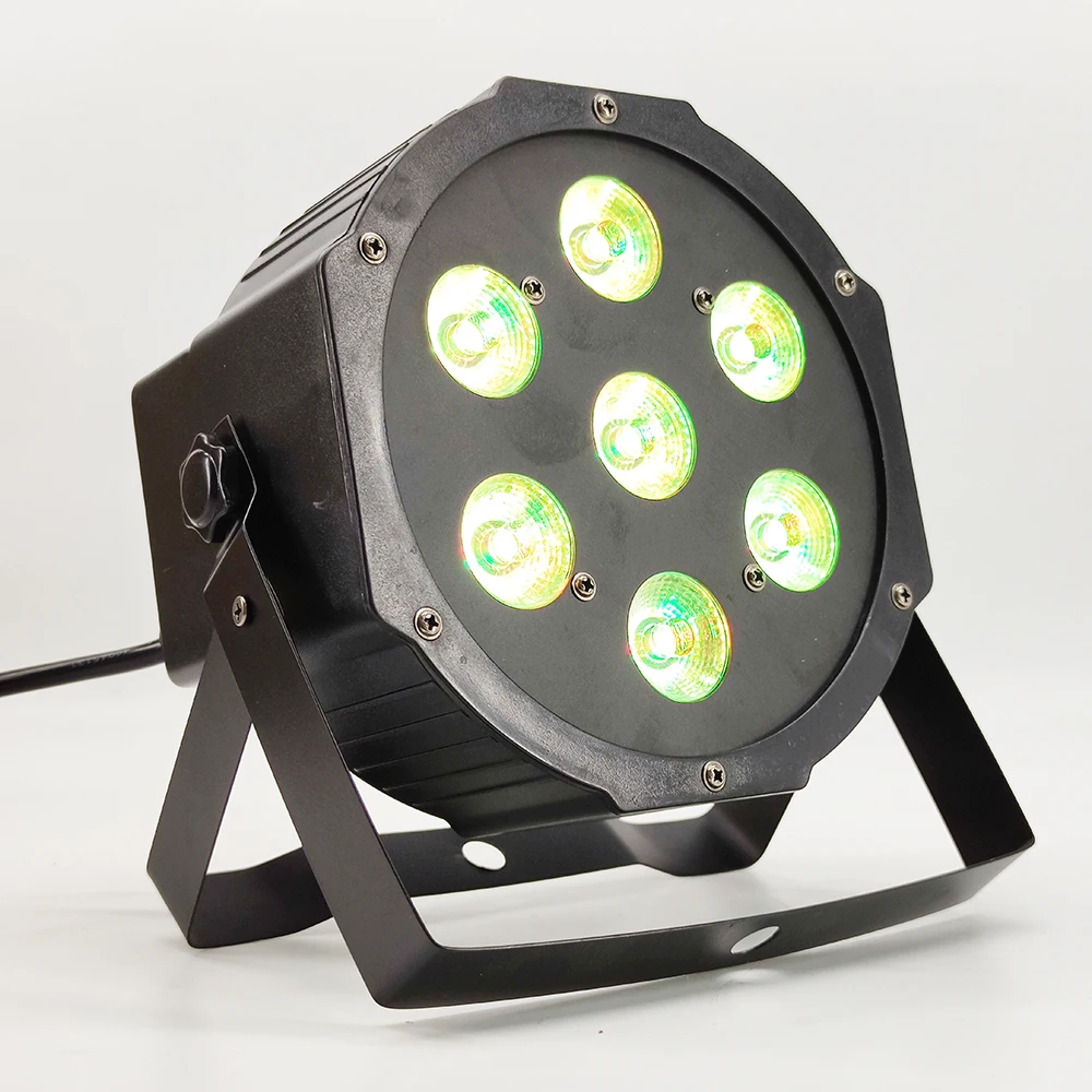 16 шт./лот 7X12W led par light RGBW 4в1 плоский dmx512 dj dying light|Эффект освещения сцены| |
