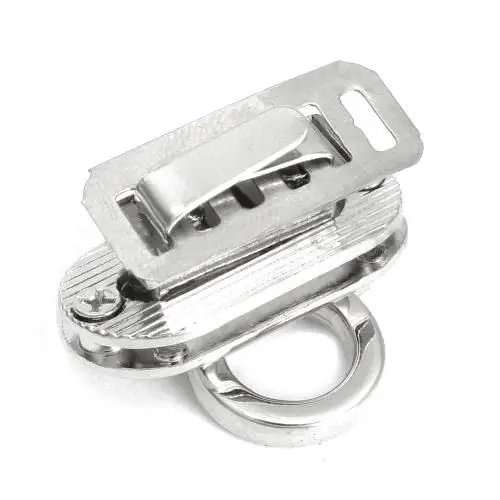

Metal Round Clasp Turn Lock Twist Lock for DIY Handbag Craft Bag Purse Hardware, Silver