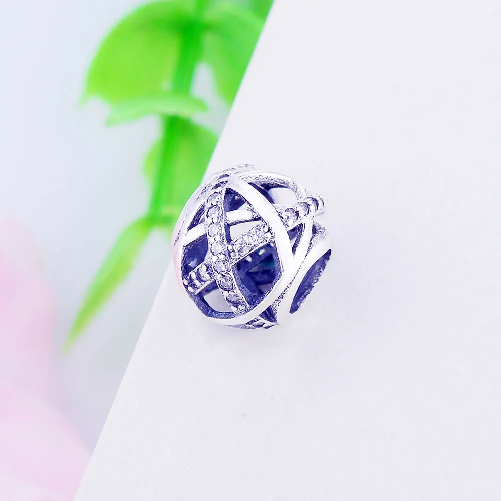 Бусина Шарм Галактика из серебра 2018 пробы для браслетов и ожерелий|Бусины| |