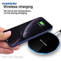 qi wireless charger 10w fast wireless charging pad for iphone power charging for samsung xiaomi huawei phone qi charger wireless