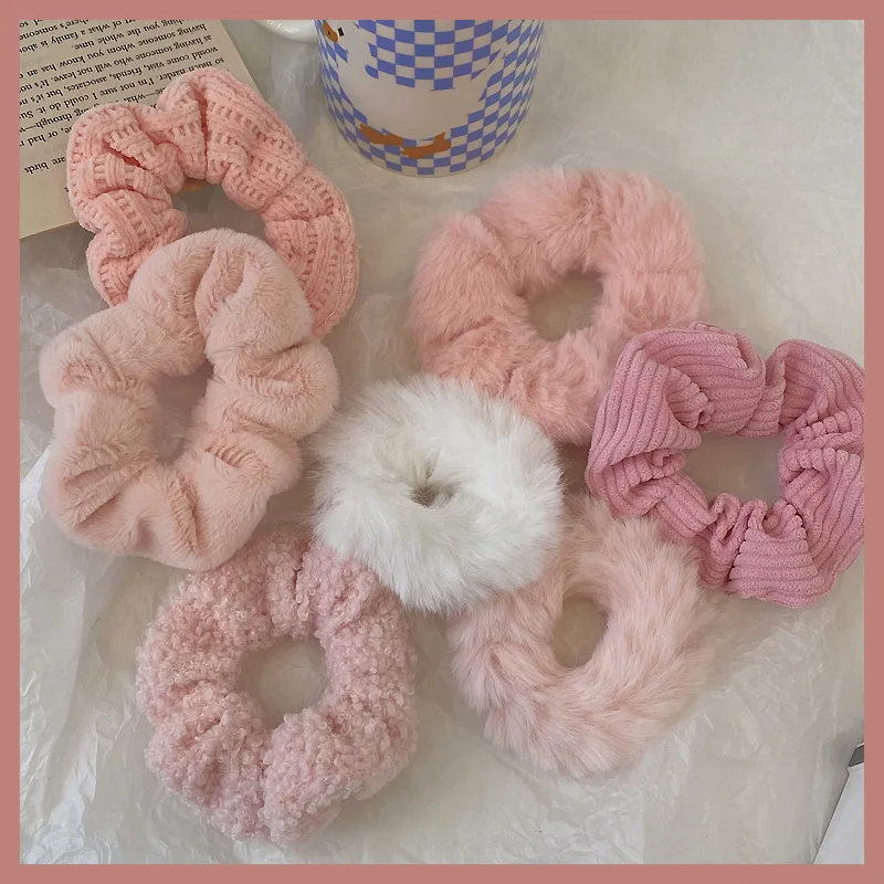 

7 шт./компл. зимняя Милая резинка для волос Hariy, эластичная повязка для волос, аксессуары для волос для женщин, девочек, заколки для конского х...