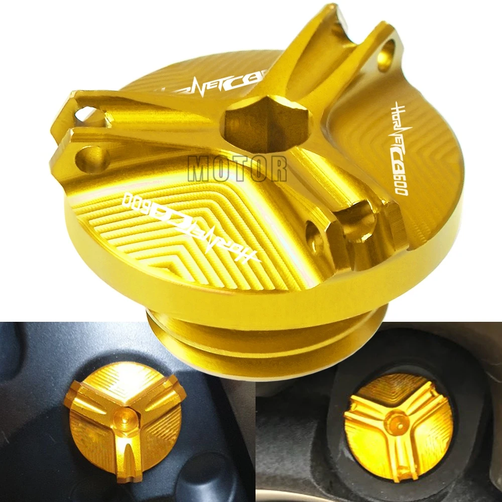 

For Honda CB600 Hornet 1998-2006 1999 2000 2001 CB 600 Motorcycle CNC Aluminum Engine Oil Cup Cover Oil Filler Fill Cap Plug