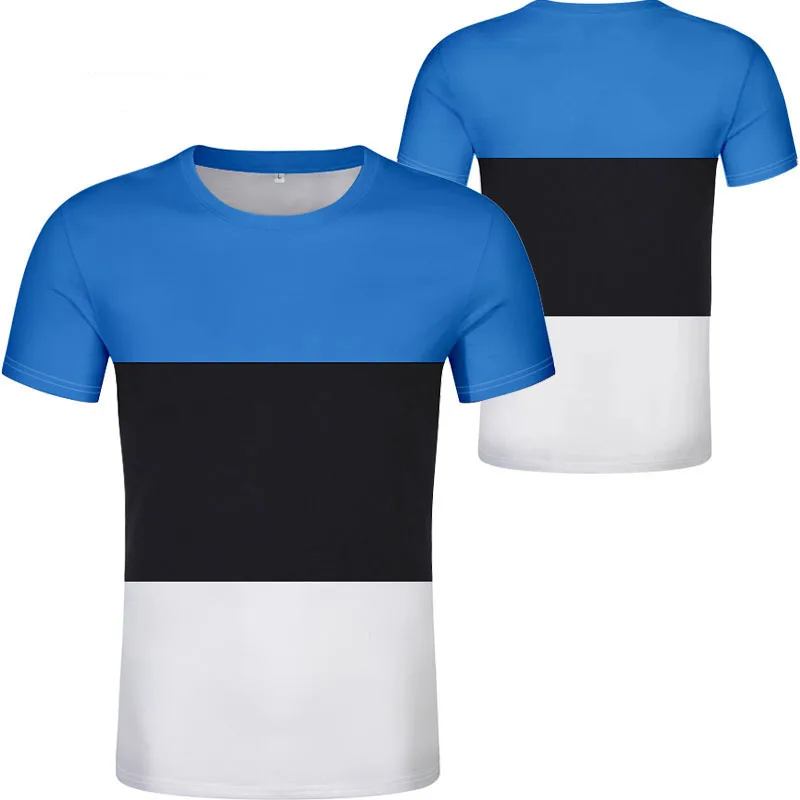 Мужская Молодежная Футболка Эстонии с бесплатным именным номером на заказ