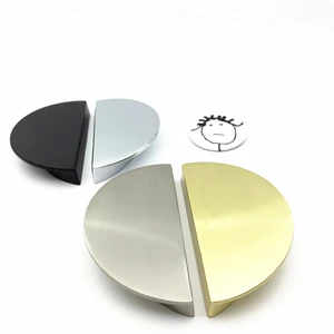 Полукруглая ручка LCH из твердого цинкового сплава, матовая, золотого, черного цвета, ручка для шкафа, ящика, дверная ручка, Натяжной, в китайском стиле, полулуна