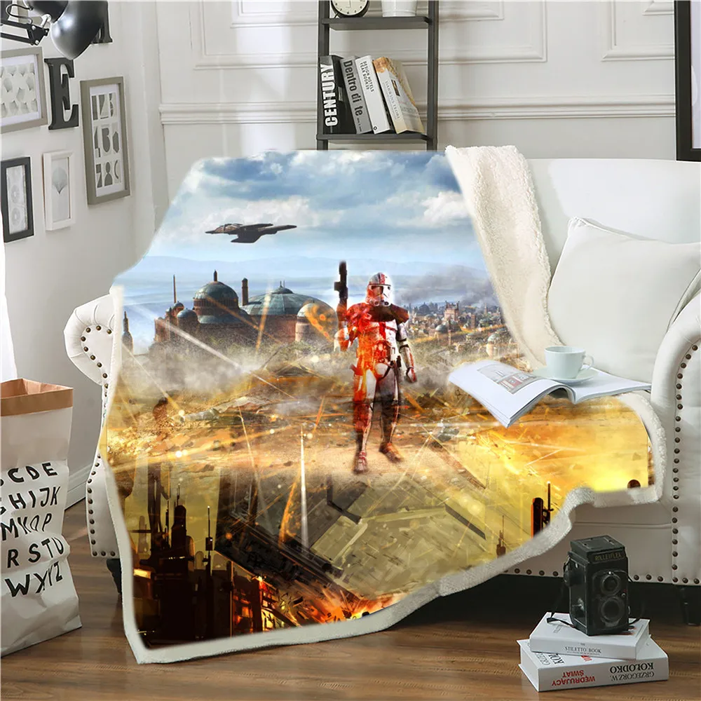 Звездные войны 3D принт плюшевое одеяло для взрослых детей диван Флисовое