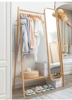 coat rack mirror integrated simple hanger floor bedroom with full length mirror home dressing mirror