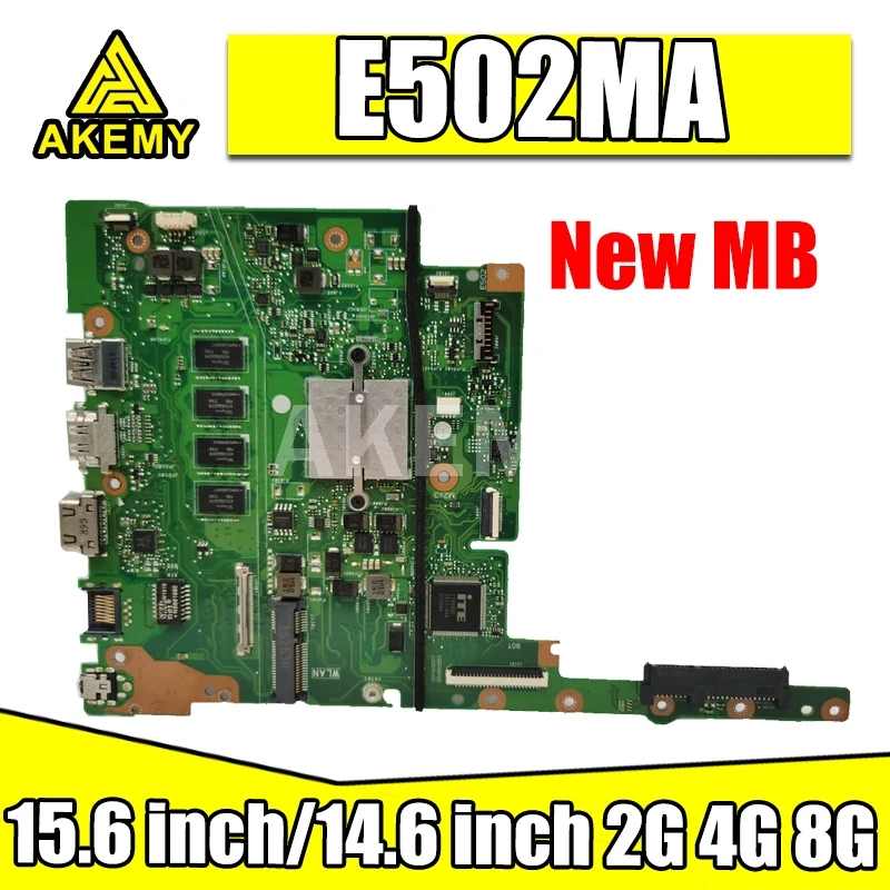 

Akemy E502MA E402MA Laptop Motherboard For Asus E50MS E502MA E402MA E402M Mainboard 2G/4G/8G N2830 N2840 N2940 N5440
