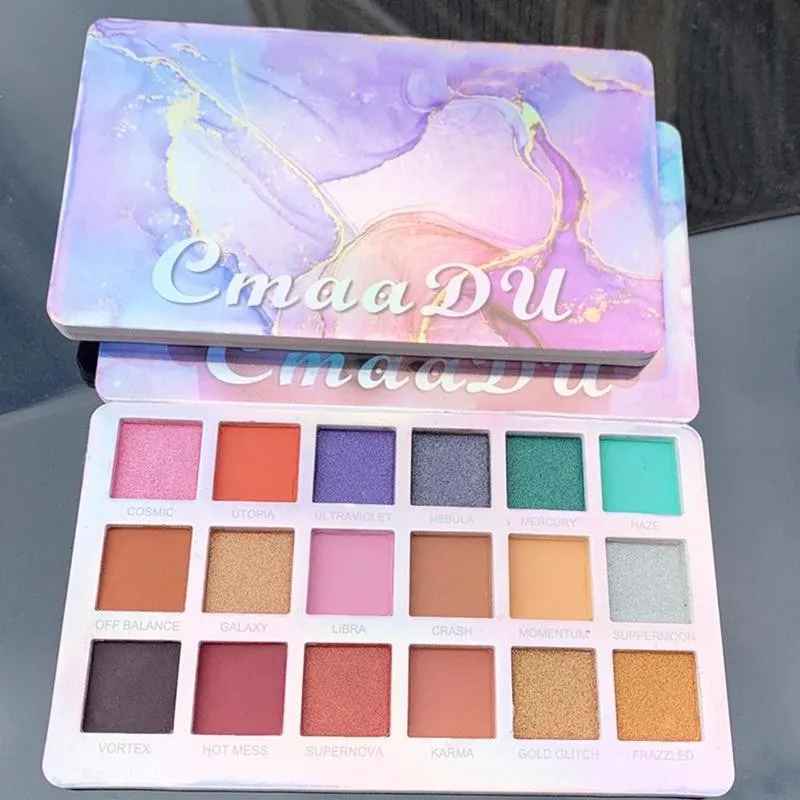 

18 Color Make Up Eyeshadow Palette Colorful Metallic Eye Pressed Waterproof Makeup Glitter Pigment Powder Shadow Eyeshadow X4C0